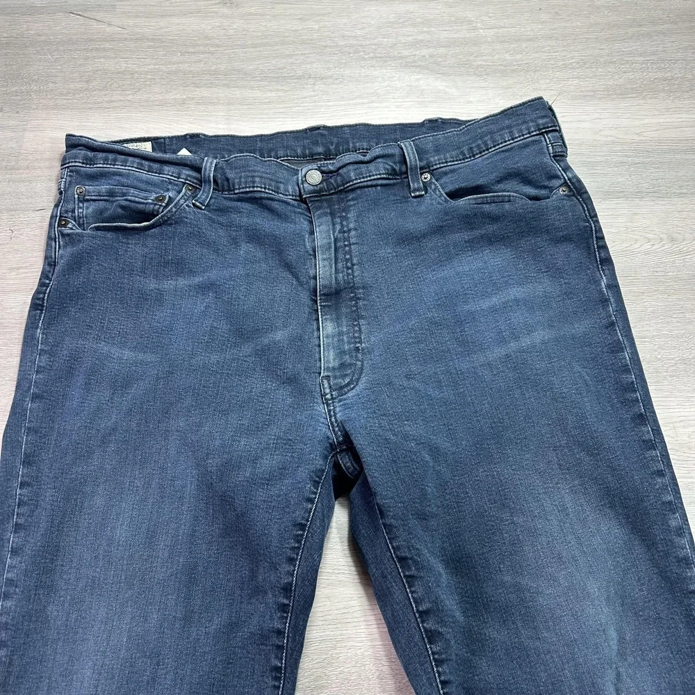 Levis 541 Jeans Mens 44x30 Blue Dark‎ Wash Athletic Fit Straight Stretch Denim